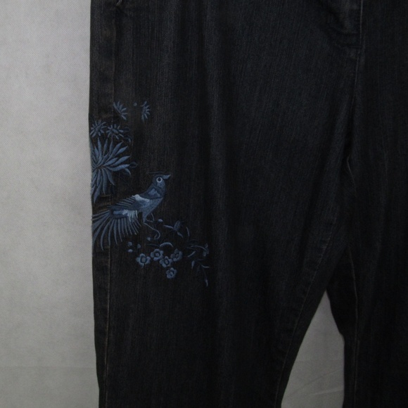 Tapemeasure Jeans Pants Size 12 Stretch Embroidery - Picture 2 of 5